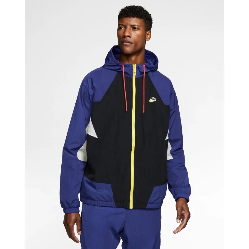 Nike Sportswear Heritage Windrunner Hooded Jacket Deep Royal Blue/Black/Pure Platinum  CJ4358-455 Men's