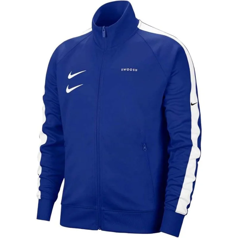 Nike Swoosh Poly Knit Track Jacket Blue/White  CJ4884-455 Men's