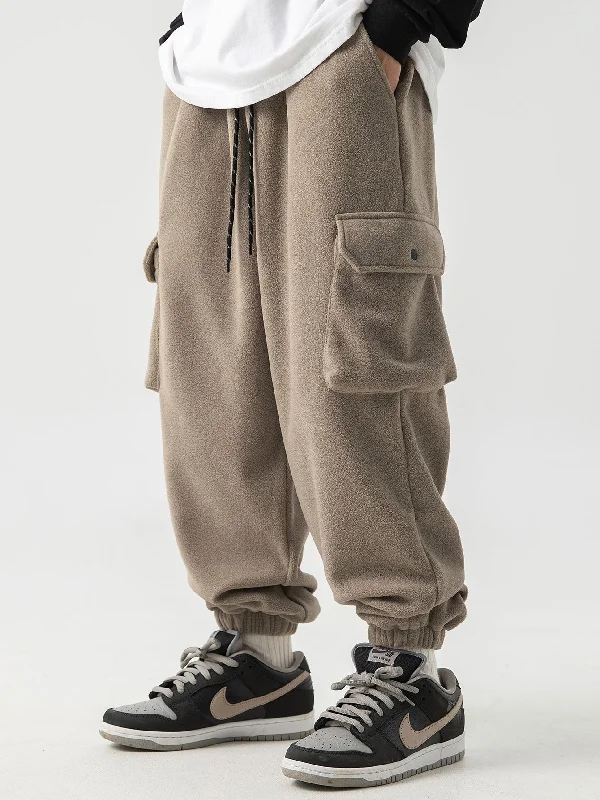 Polar Fleece Cargo Jogging Pants