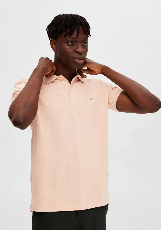 Selected Homme Dante Polo Shirt, Pink Sand