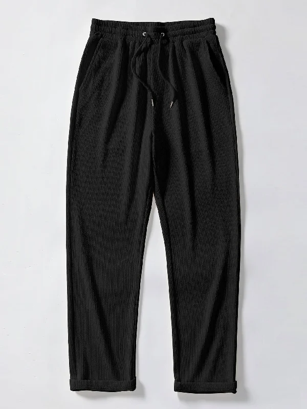 Straight Leg Ribbed Pants