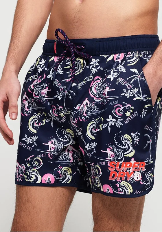 Superdry Men’s Echo Racer Swim Shorts, Navy