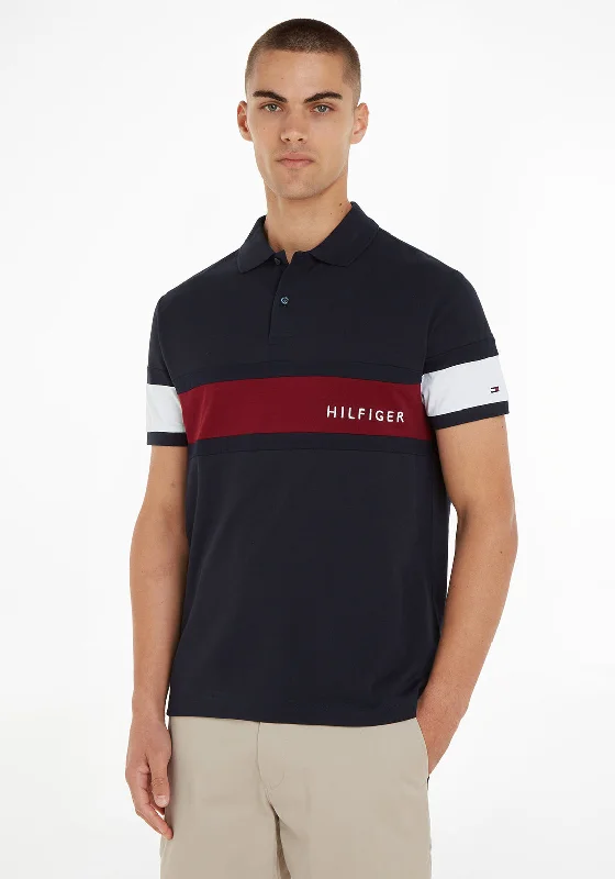 Tommy Hilfiger Colourblock Polo Shirt, Desert Sky