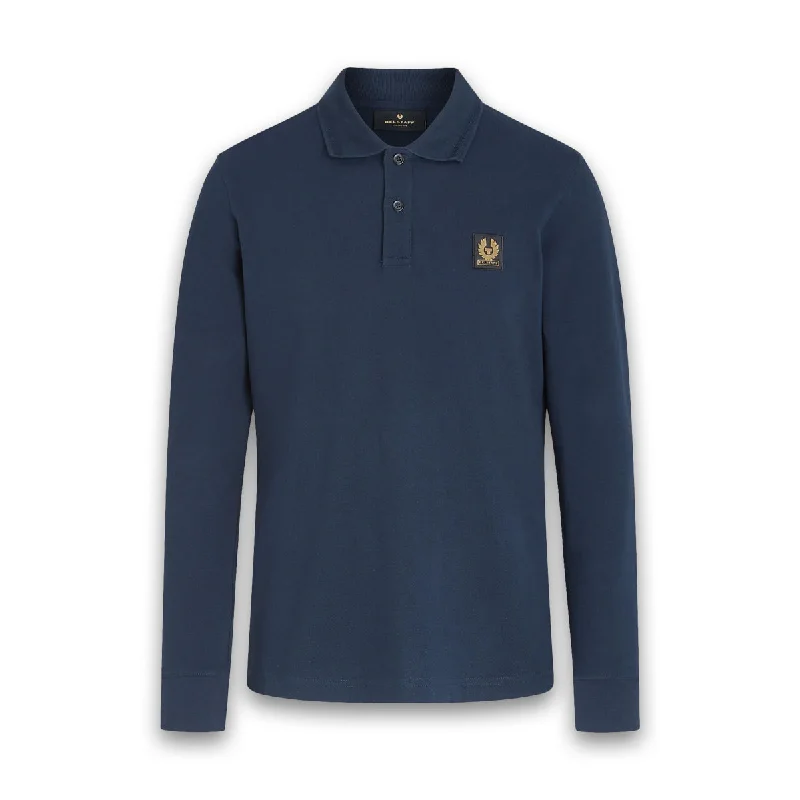 Belstaff - Essentials LS Polo Shirt in Dark Ink