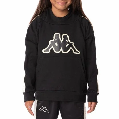 Kids Kappa Logo Tape Apet 2 Hoodie (Black/Beige) 311B7VW