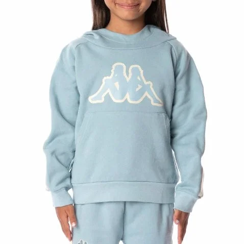 Kids Kappa Logo Tape Apet 2 Hoodie (Light Blue/Beige) 311B7VW