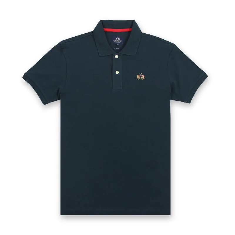 La Martina - Slim Fit SS Polo Shirt in Navy