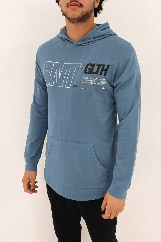 Launched Hooded Long Sleeve Blue