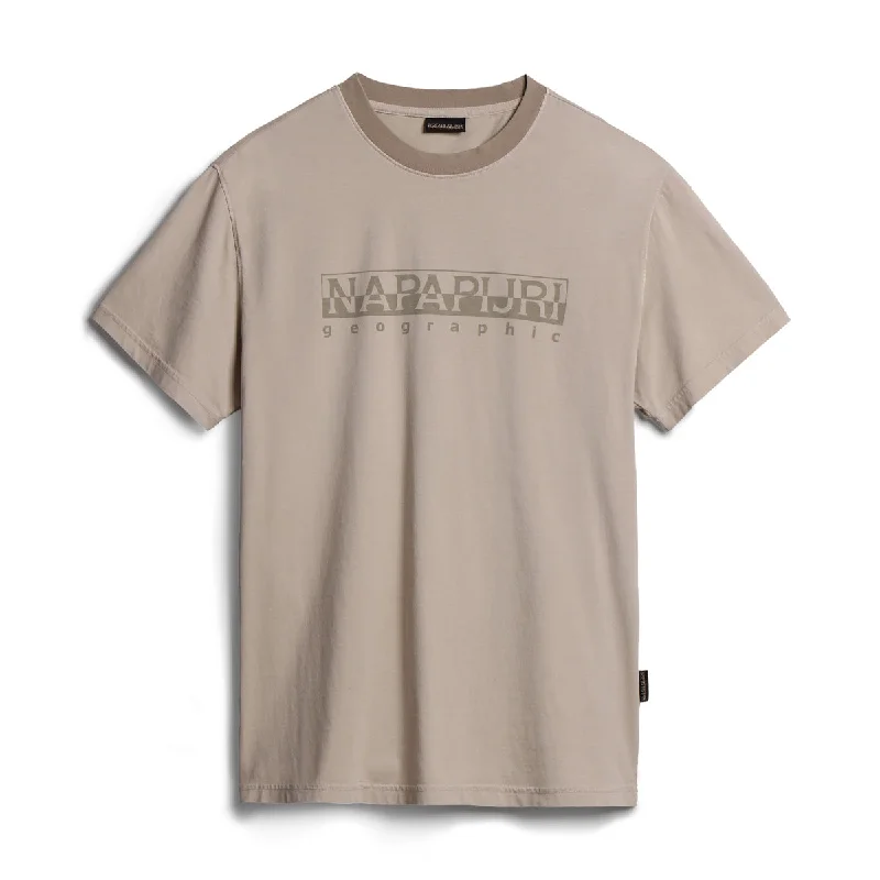 Napapijri - S-Santiago SS T-Shirt in Beige Silver