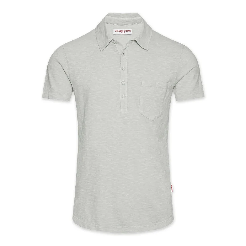 Orlebar Brown - Thompson Garment Dyed Polo Shirt in Rock Salt