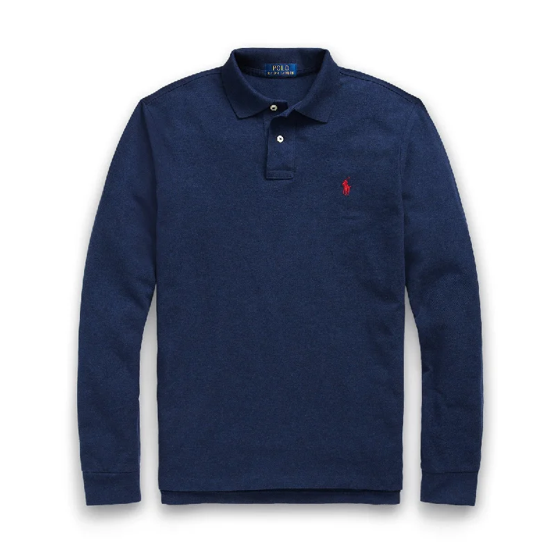 Polo Ralph Lauren - Long Sleeve Polo Shirt in Blue Heather