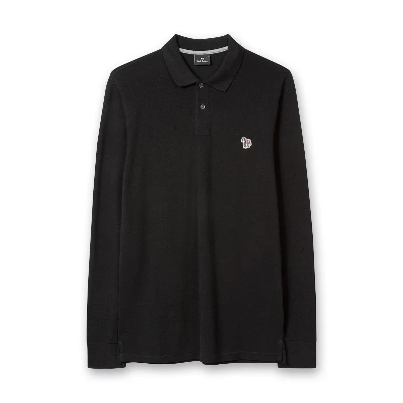 PS Paul Smith - Reg Fit LS Polo Shirt in Black