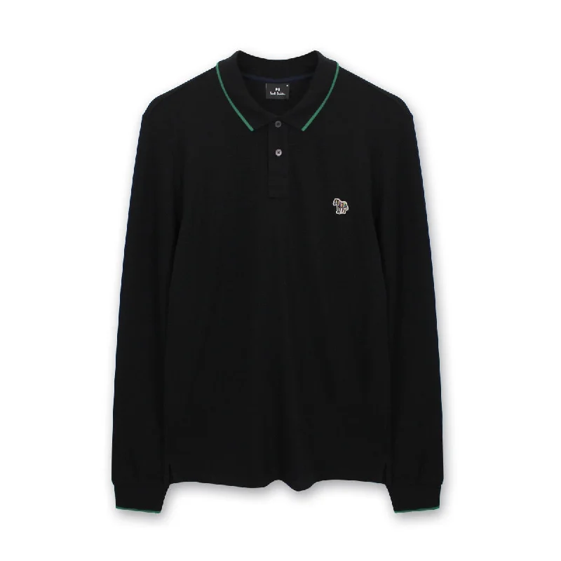 PS Paul Smith - Slim Fit LS Polo Shirt in Black