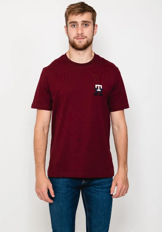 Tommy Hilfiger Essential Monogram T-Shirt, Deep Rouge